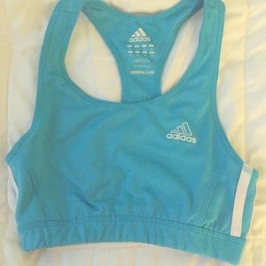 Blue Adidas sports bra